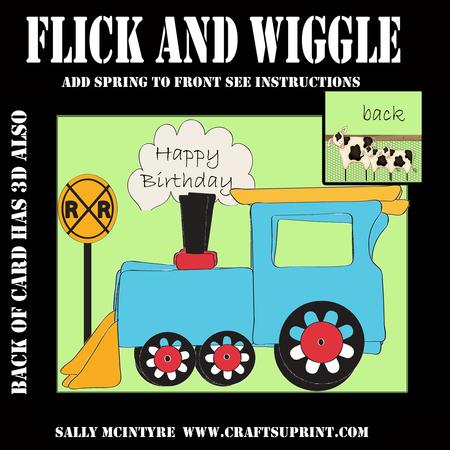 Flick and Wiggle Train and Countryside with 3D Back