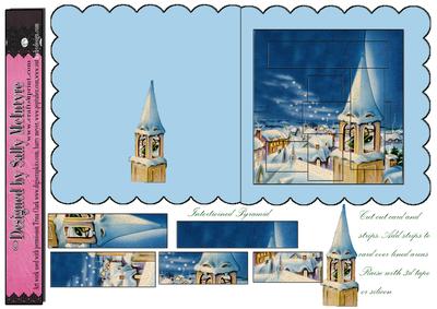 Intertwined Pyramid Beauty at Christmas Pale Blue
