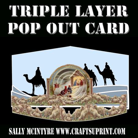 A Baby is Born Triple Layer Pop Out Card