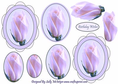 Mauve Rose 2 Card Sheet