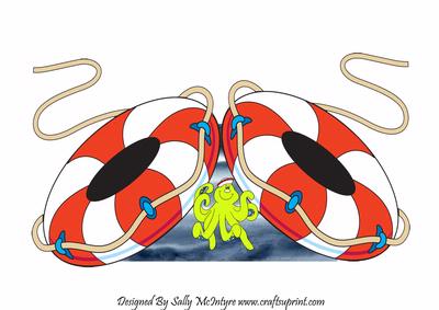 A Nautical Moment Life Buoy Shaped Card