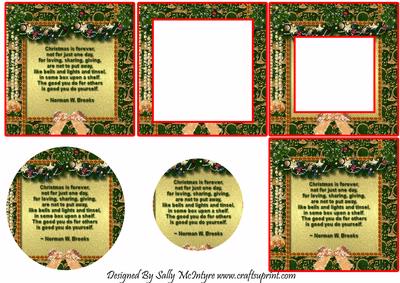 Christmas is Forever Poem 2 Card Sheet