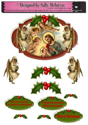 May Your Family Be Blessed at Christmas Maroon Frame