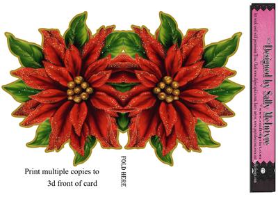 Poinsettia Shaped Card for Christmas