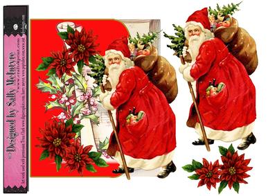 Over the The Edge Vintage Santa Card