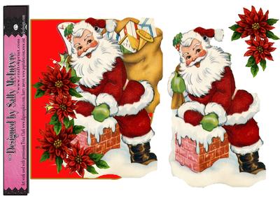 Over the The Edge Santa Down the Chimney
