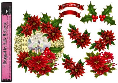 Over the Edge Christmas Vintage and Poinsettia