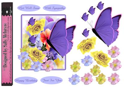 Summer Butterfly Over the Edge Card