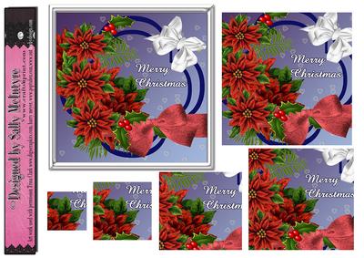 Pyramid Poinsettias Merry Christmas