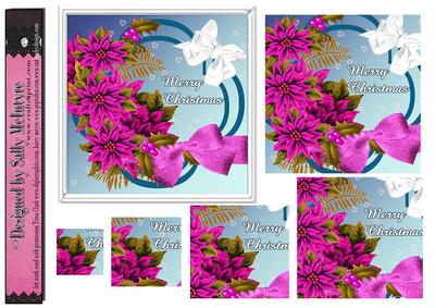 Christmas in the Pink Pyramid Poinsettias Merry Christmas