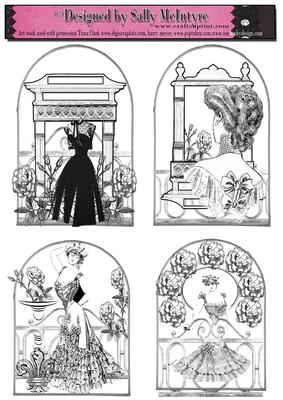 Antique Ladies Digital Stamps