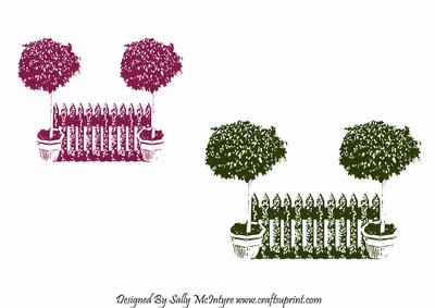 Garden Scene Digital Stamps