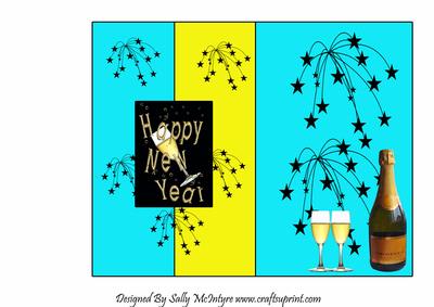 Happy New Year to You in Yellow and Blue
