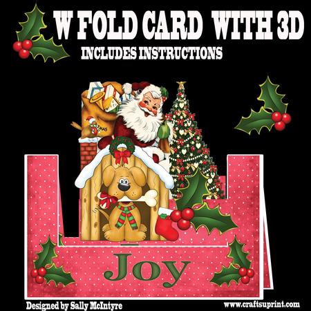 W Fold Christmas Joy ,instructions