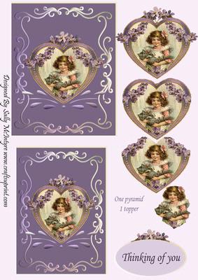 Vintage in Soft Blueberry 2 Card Sheet