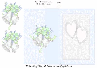 Wedding or Anniversary Fold Back Card .