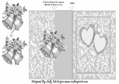 Wedding Card Silver Grey Monotone