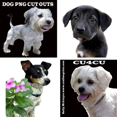 4 Dog Cut Outs Designer Resource,cu4cuok