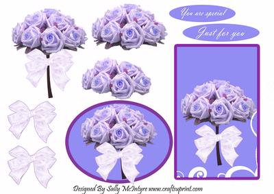 Beautiful Bunch of Purple Roses You Are Special Just for You