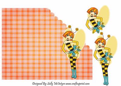 Orange Corner Folded Card Teenager