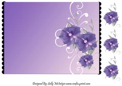 A Feminine Card for Many Occasions 3D the Flowers