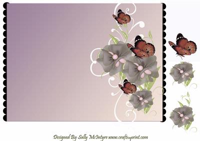 Butterflies a Card for Many Occasions 3D the Flowers