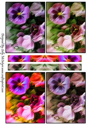 Watercolour Pansy Toppers