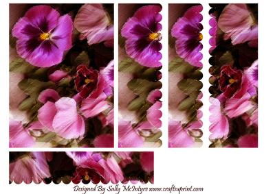 Watercolour Pansy Side Stacker. Pink