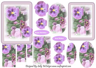 Pansys Just Beautiful Multi Card Sheet
