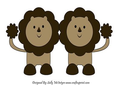 Leo the Lion Shaped Card