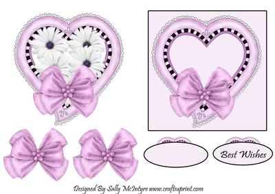 Sweet and Pretty 2 Card Toppers with 3D Bows Makes a Beautiful Card