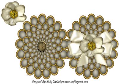 Beautiful Shaped Card with 3D Flower for the Centre