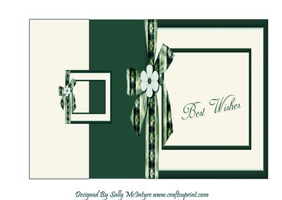 Best Wishes Foldback Green