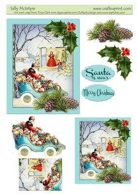 Vintage Santa is Near