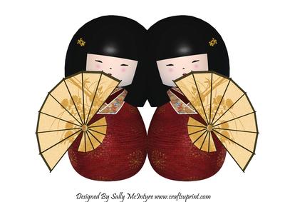 Geisha Girl Shaped Card