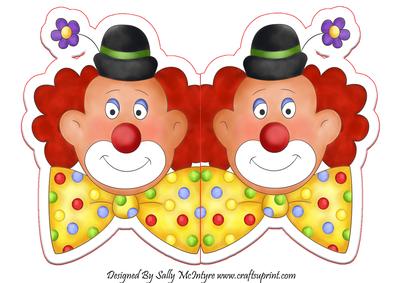Clown Shaped Card