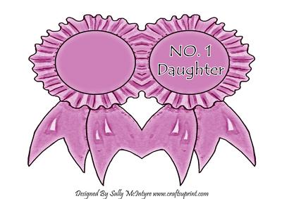 No 1 Daughter Shaped Card