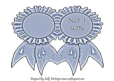 No 1 Son Shaped Card