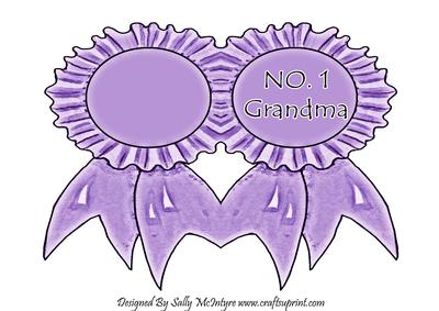 No 1 Grandma Shaped Card