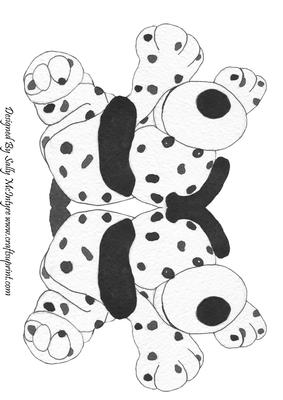Grungy Well Worn Puppy Shaped Card