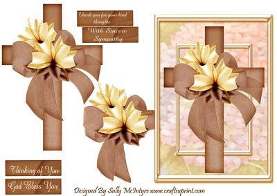Thank You for Your Kind Thoughts God Bless You with Sincere Sympathythinking of You Decoupage in Autumn Colours