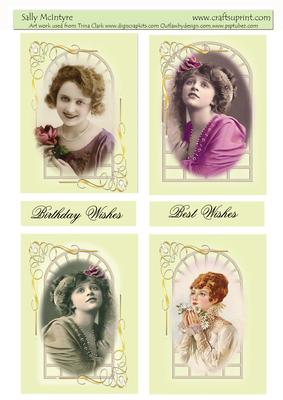 Vintage Ladies Lemon Why Not Cut These Out with Your Die Cu