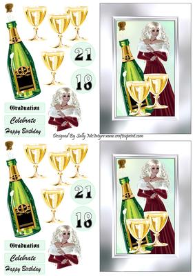 Celebration for Graduation 21st 18th Birthday or Other Special Occasion 2 Up Sheet
