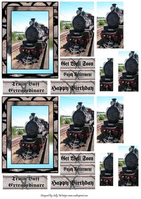 Train Buff Extraordinaire Happy Bithday Get Well Soon Enjoy Retirement 2 Up