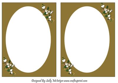 Gold Frames with Blossom in Corners