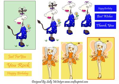 Cute Cartoon Cards for Girls