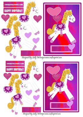 Congratulations a Girl Happy Birthday 2 Up