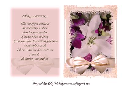 Happy Anniversary with Verse Pink