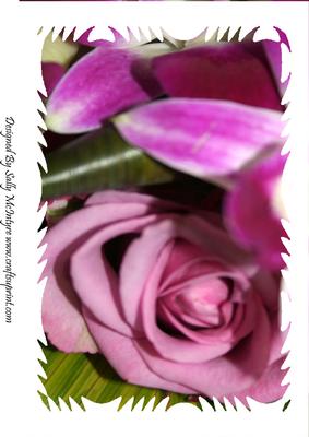 Wedding Bouquet A4 Print Multiple Times to Pyramid