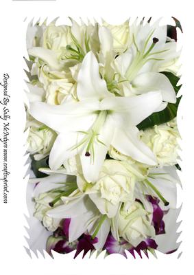 Floral Bouquet A4 Print Multiple Times to Pyramid
